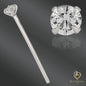 Dainty 14K Gold Nose Pin – Fishtail Style with Round CZ Prong Setting, 20 Gauge