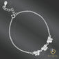 Triple Butterflies Bracelet in 925 Sterling Silver – 6.5" + 1" Adjustable Length