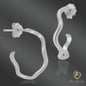 925 Silver Statement Hoops – Geometric Irregular Style for Contemporary Flair