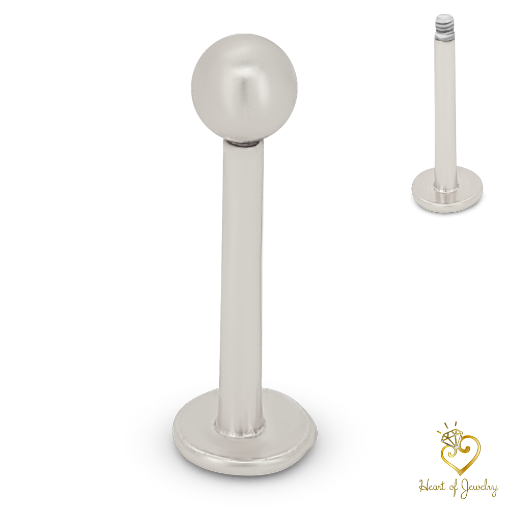 316L Surgical Steel Plain 3mm Screw Ball Labret-Monroe