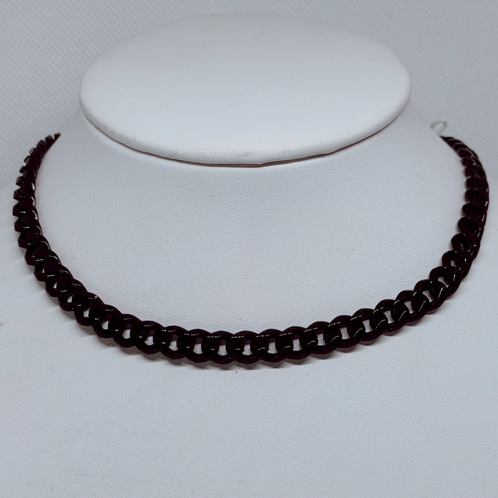 Bold Black Miami Cuban Chain – 7mm Stainless Steel Statement Necklace