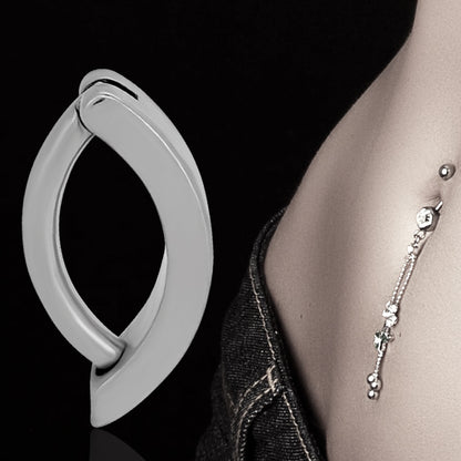 High Quality Precision All 316L  Surgical Steel Hinged Belly Button Ring 14g - 10mm